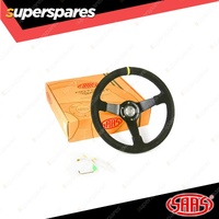 SAAS Steering Wheel 14 Inch Black Spoke Suede Drifter ADR Approved