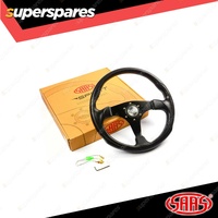 SAAS Steering Wheel 14 Inch Poly Octane Black Spoke Shallow 25mm Dish