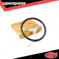 SAAS Steering Wheel 15 Inch Poly Classic Brushed Alloy Slotted 50mm Dish