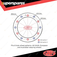 SAAS Steering Wheel Boss Kit Cast Alloy Black for Suzuki Vitara 1988-On