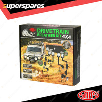 SAAS Diff Breather Kit 4 Port incl Nylon Bushes for Mitsubishi Triton MQ MR