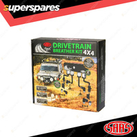 SAAS Diff Breather Kit 4 Port incl Nylon Bushes for Mitsubishi Pajero NM NP