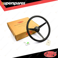 SAAS Steering Wheel Poly 15 inch Classic Deep Dish Black Alloy Solid