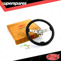 SAAS Steering Wheel PVC 14 inch Retro Brushed Spoke ADR Compliant Dish