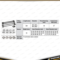 28 Pcs of PK Tool Press & Puller Bearing Bush Removal Kit - All-In-One Kit