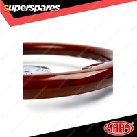 SAAS Steering Wheel 14 Inch Wood Logano Chrome Spoke & Chromed Horn Button