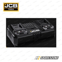 JCB Tools 18V 4.5A Dual Port Fast Charger - Overcharge & Thermal Protection