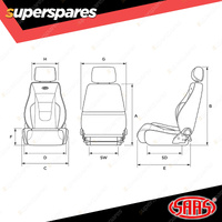 SAAS Trax Premium Seat 4x4 Black Genuine Leather Dual Recliner ADR Compliant