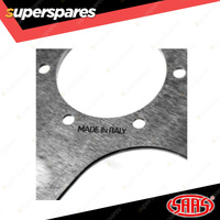 SAAS Steering Wheel Leather Lusso 350mm Contoured Grip Black Aluminium Spokes