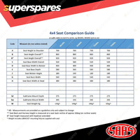 SAAS Trax Premium Seat 4x4 Brown Genuine Leather Dual Recliner ADR Compliant