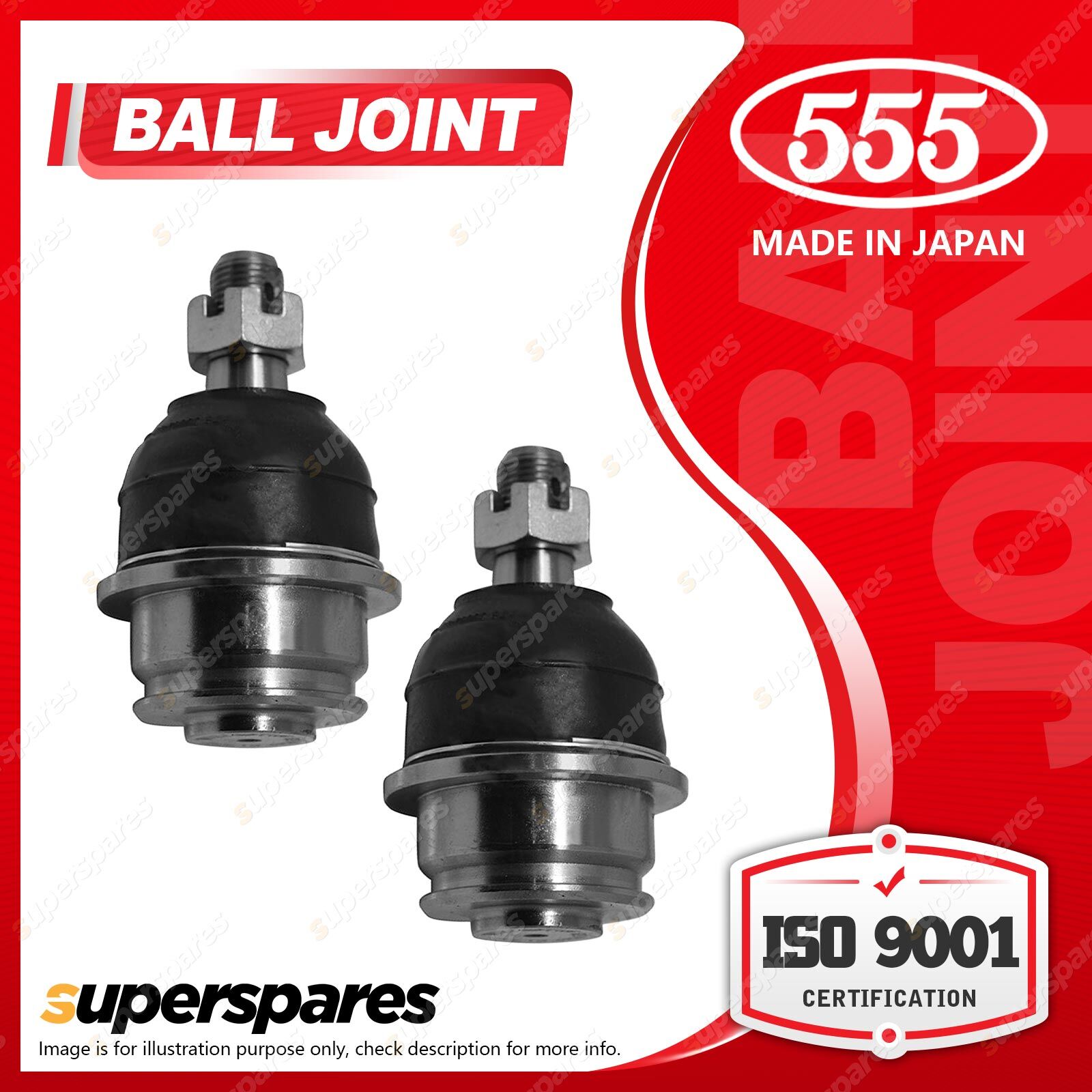 555 Japanese Upper Ball Joints For Toyota Hilux IFS 4x4 (LN107, LN111, LN130, LN167, LN172) - Pair