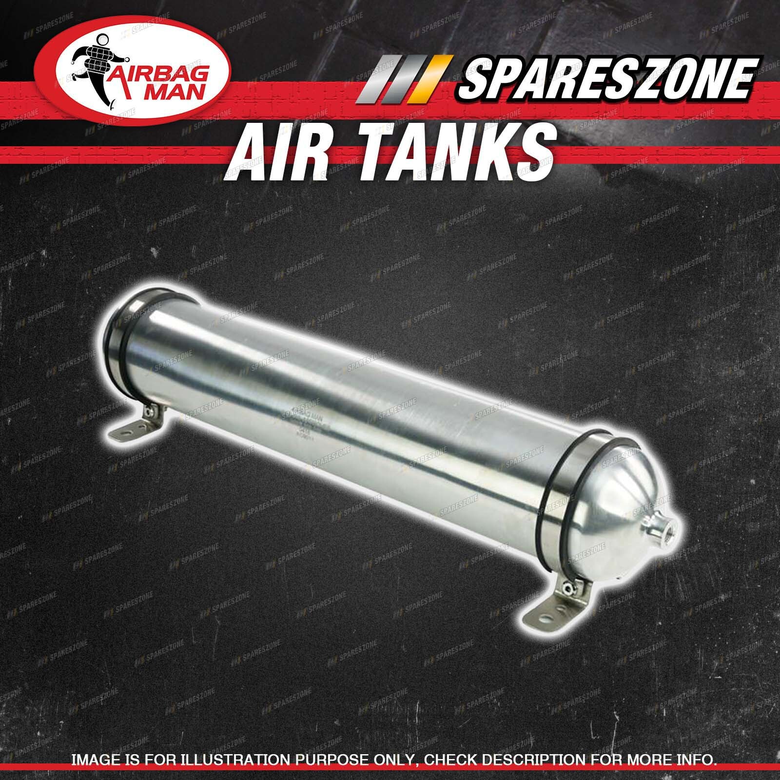 Airbag Man Air Tanks 1 Gallon Aluminium Three 1/4 NPT Ports Dia. 100mm