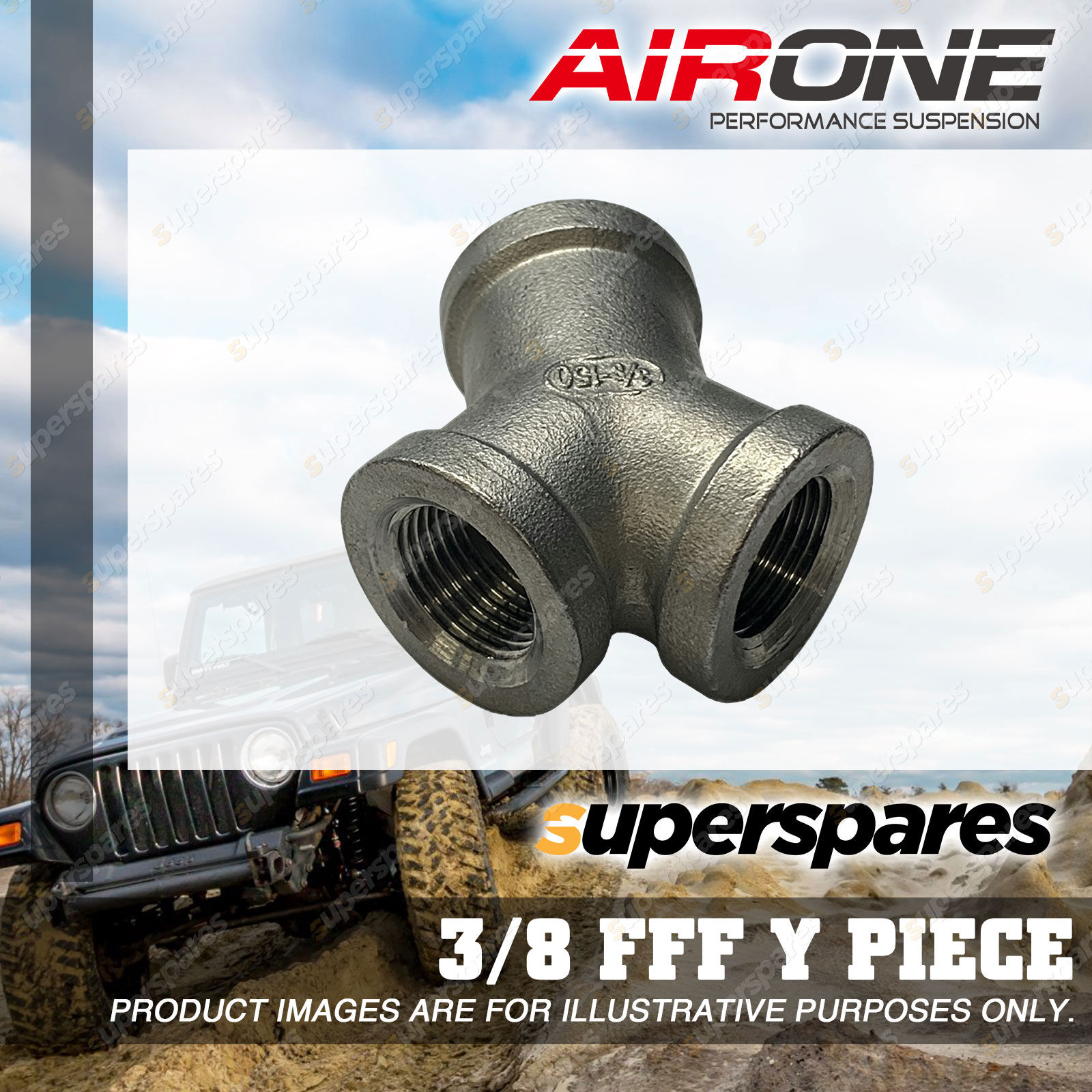 Airone 3/8 FFF Y Piece - Suits Air Suspension and Onboard Air Systems