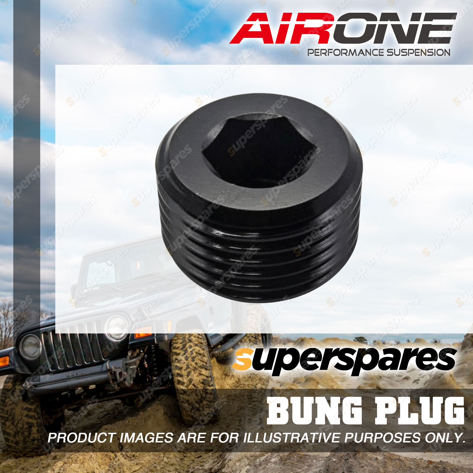 Airone 3/8 Bung Plug - Suits Air Suspension and Onboard Air Systems