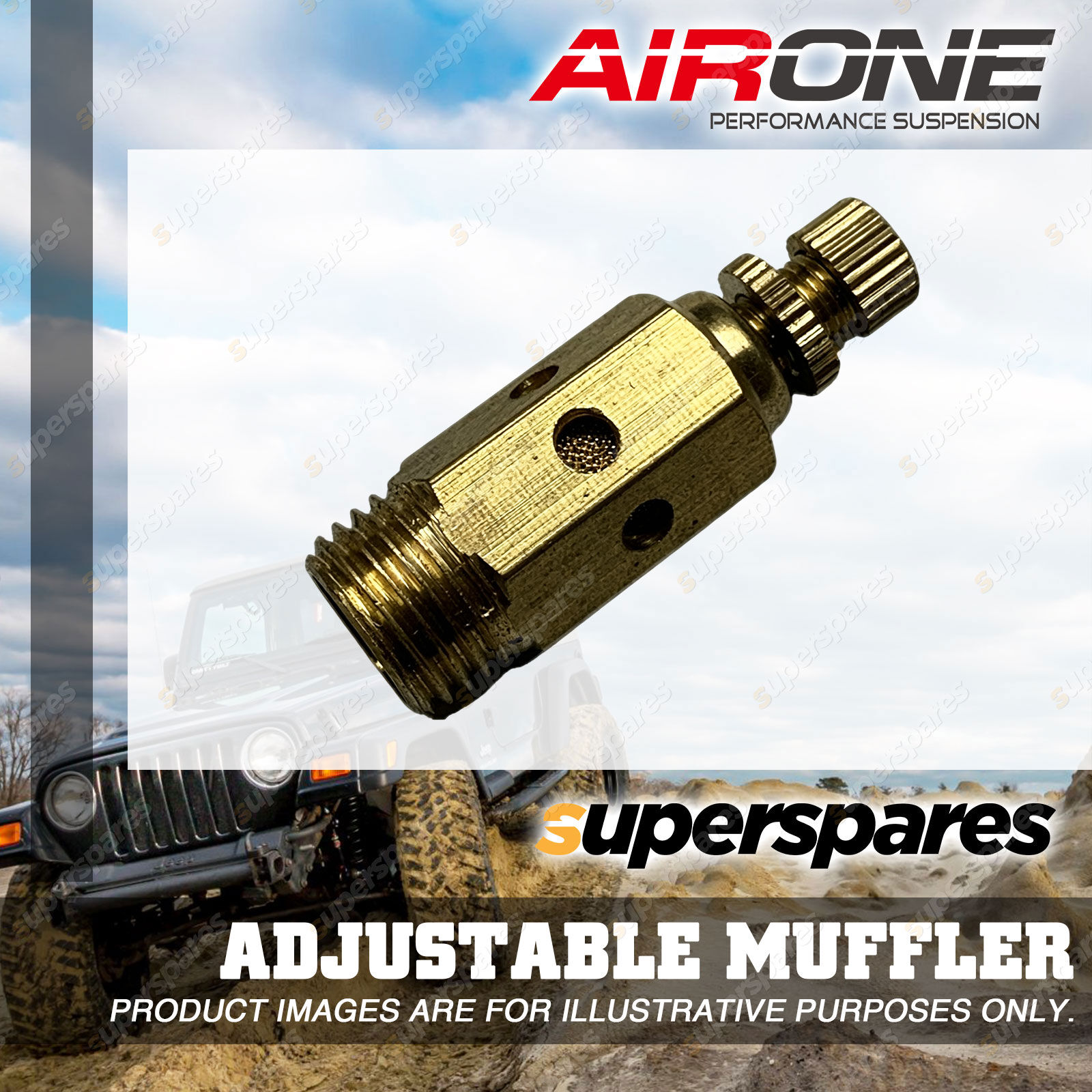 Airone 1/4 Adjustable Muffler - Suits Air Suspension and Onboard Air ...