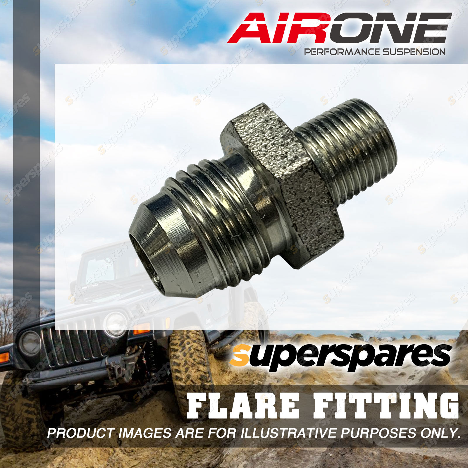 Airone Flare Fitting 1/8 NPT - Suits Air Suspension and Onboard Air Systems
