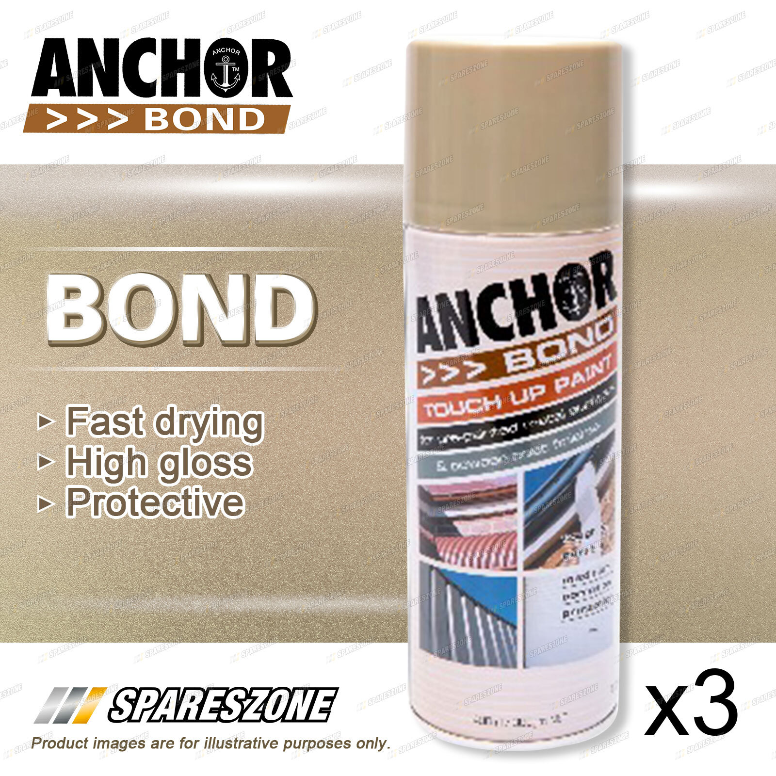 3 Anchor Bond Evening Haze Moss Vale Sand Paint 300 Gram For Repair On
