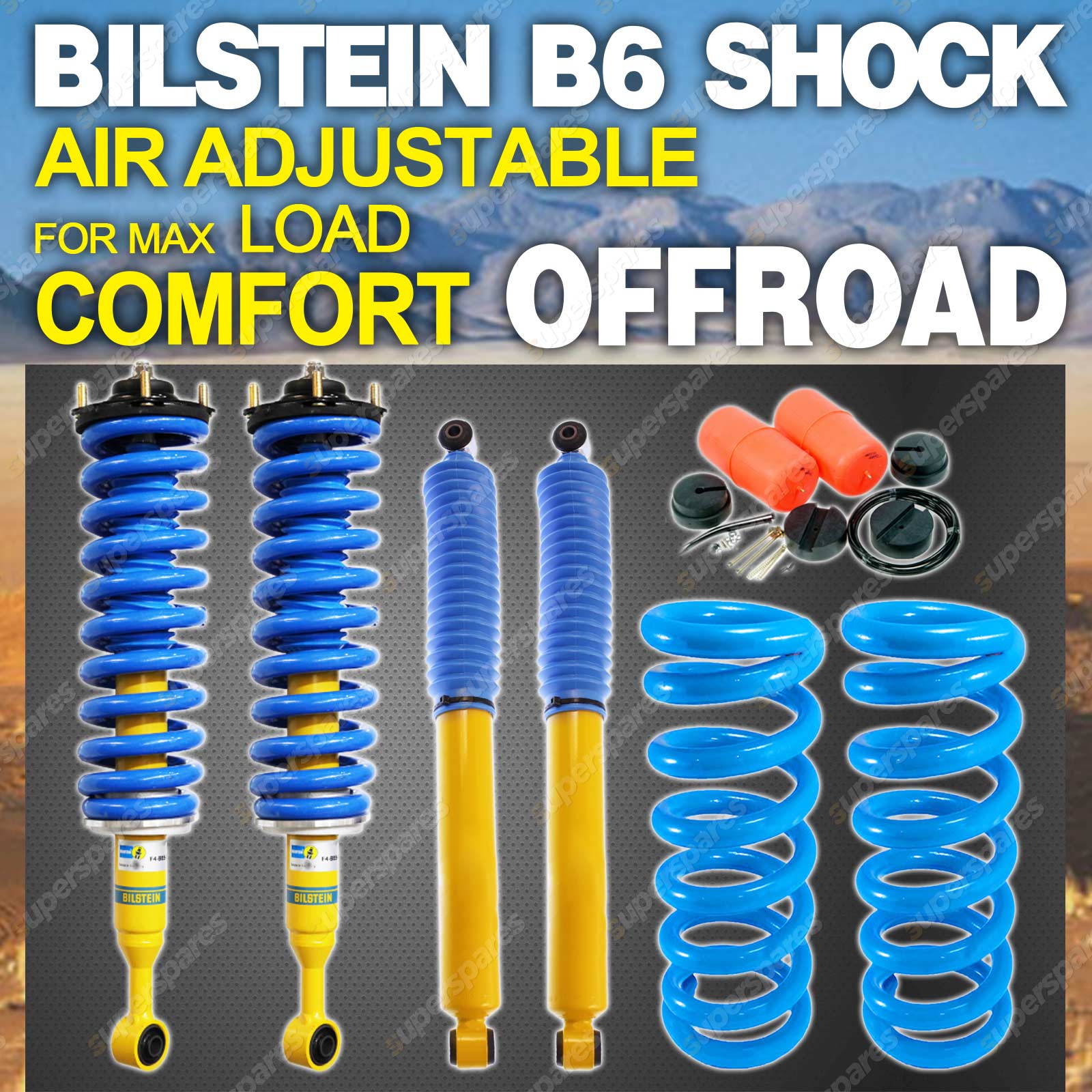 Bilstein Shock Pre Assembled Strut 50mm Air Lift Kit for Toyota