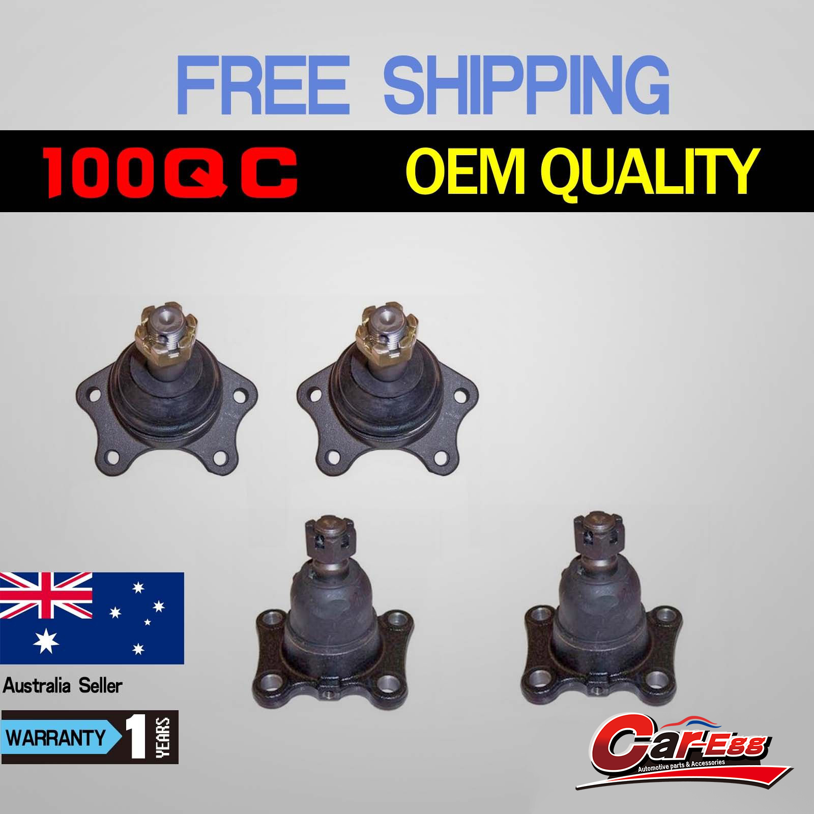 4 Upper Lower Ball Joints for Toyota Hilux IFS 4WD RZN167 RZN169 8905