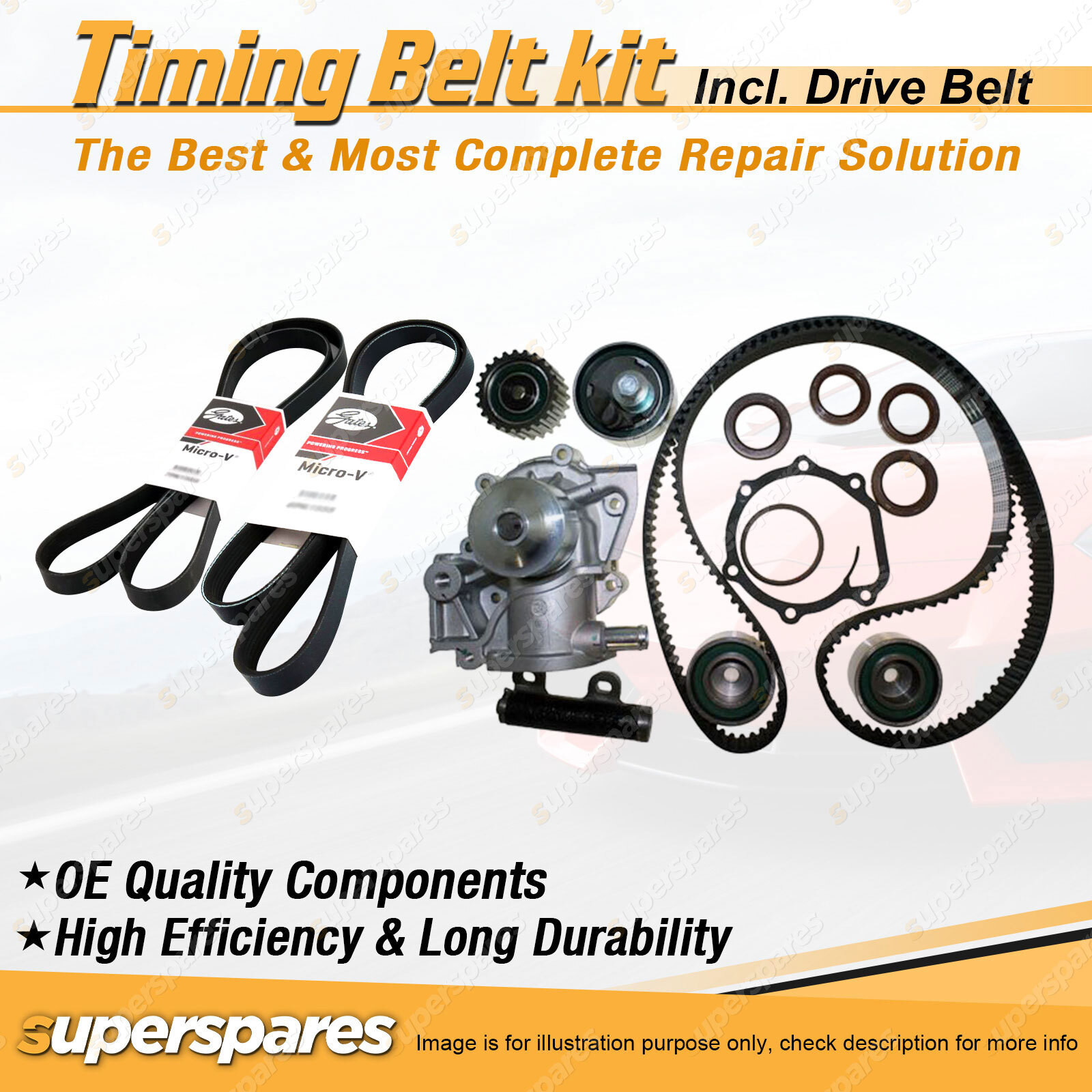 Timing Belt Kit & Gates Belt for Subaru Liberty BC BF BD BG 2.2L EJ22