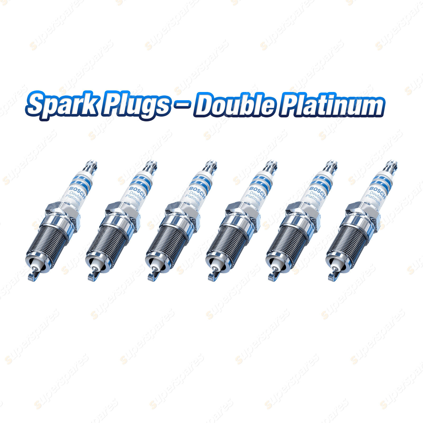 6xBosch Double Platinum Spark Plugs for Nissan Cefiro A32 Laurel C34