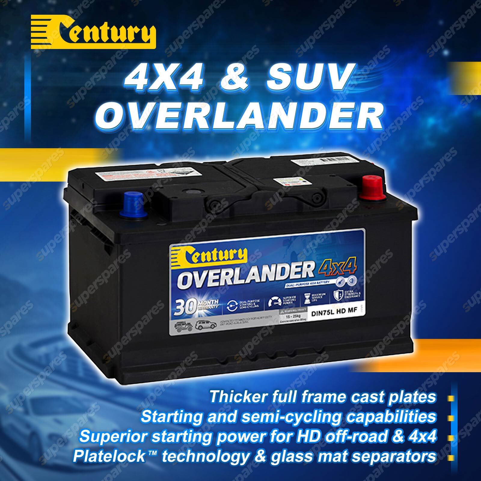 Century Overlander 4X4 MF Battery for Ford Everest UA UAII 3.2 TDCi