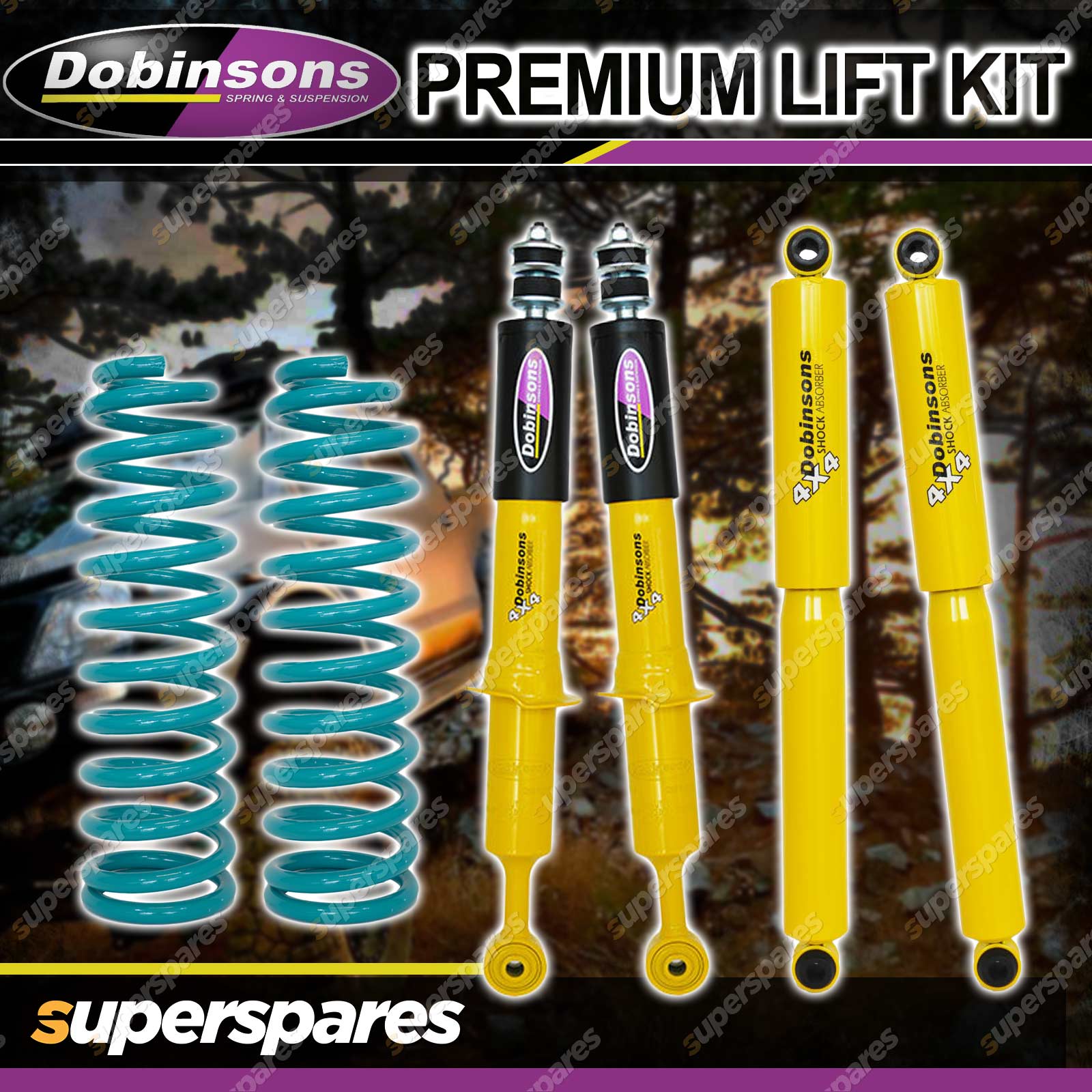 2 Inch 50mm Lift Kit Dobinsons Shock Coil Springs for Ford F Series