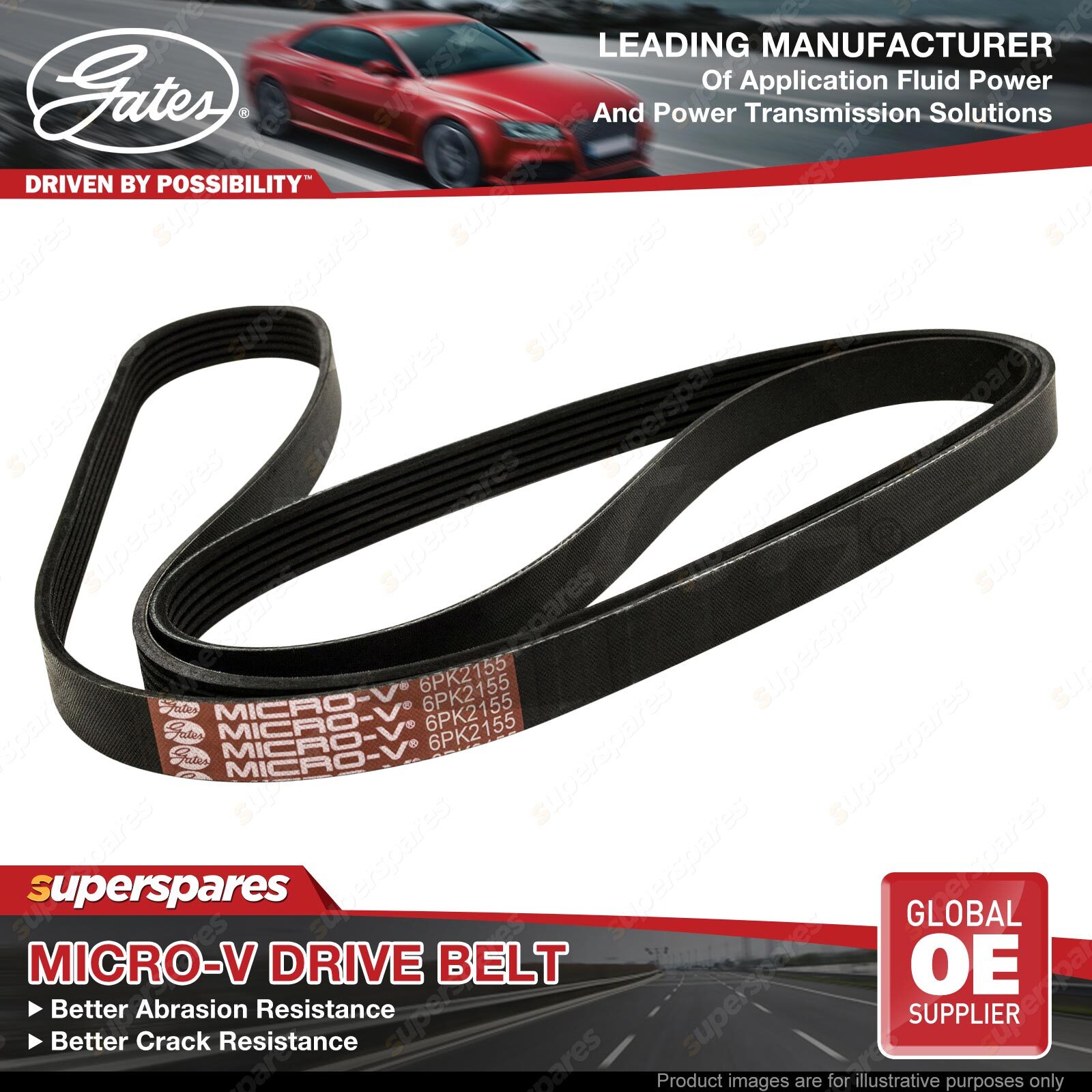 Accessory Drive Belt for Subaru XV 2 SUV 20112020 Premium Quality