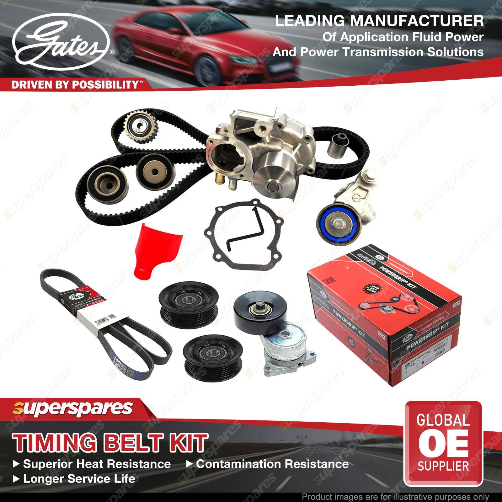 Gates Timing Belt Kit for Toyota Hilux KUN16 KUN26 3.0L 120 126KW