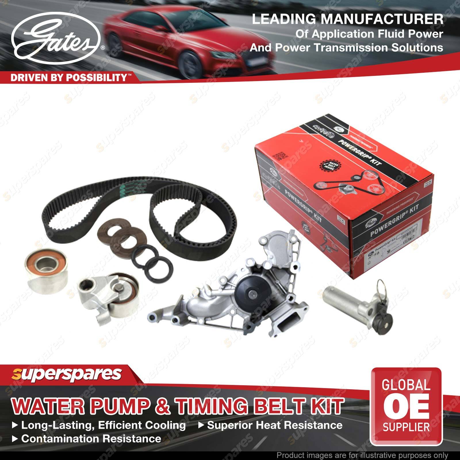 Gates Water Pump & Timing Belt Kit for Toyota LandCruiser UZJ100 UZJ200