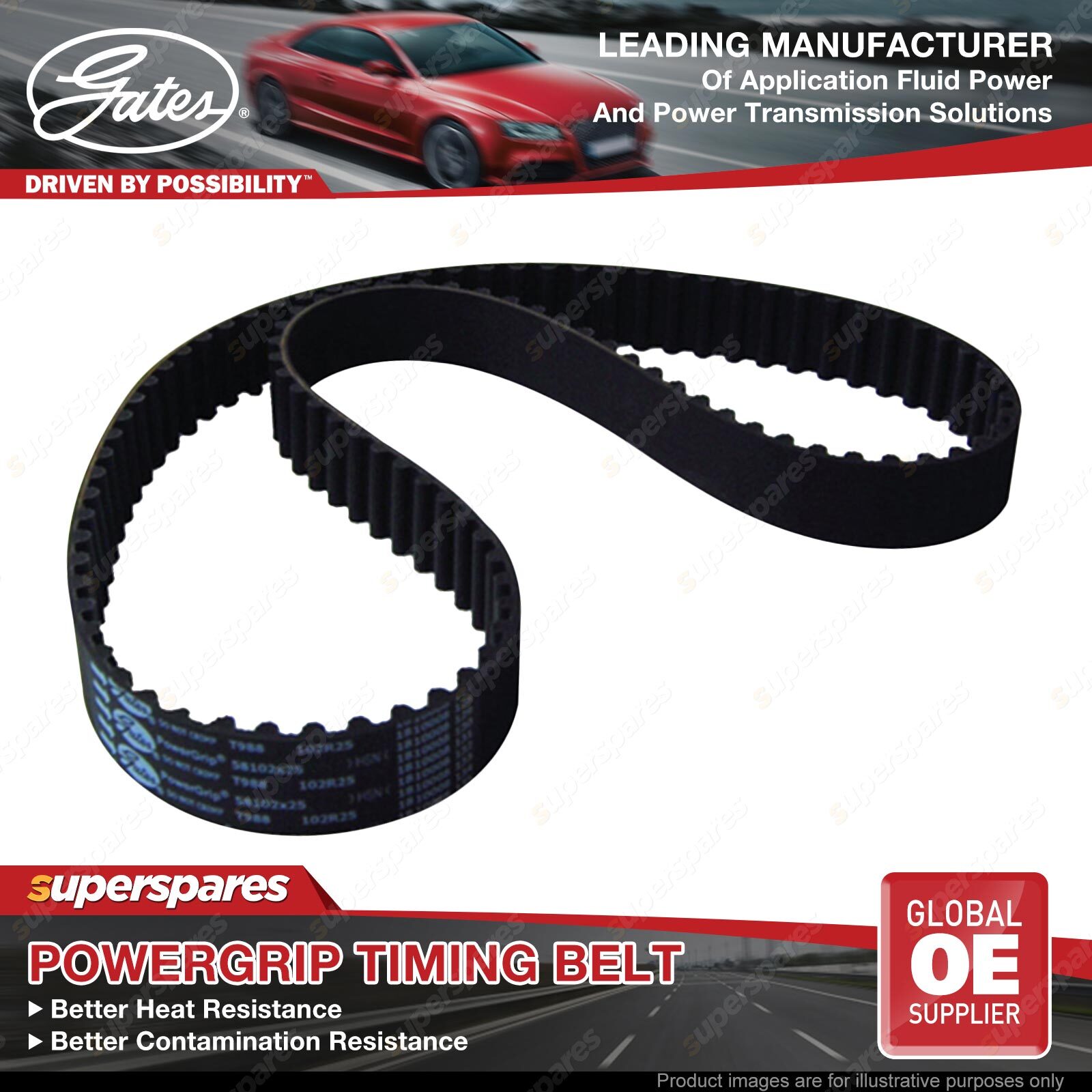 Gates Camshaft Timing Belt for Toyota Landcruiser Prado KZJ 70 90 95