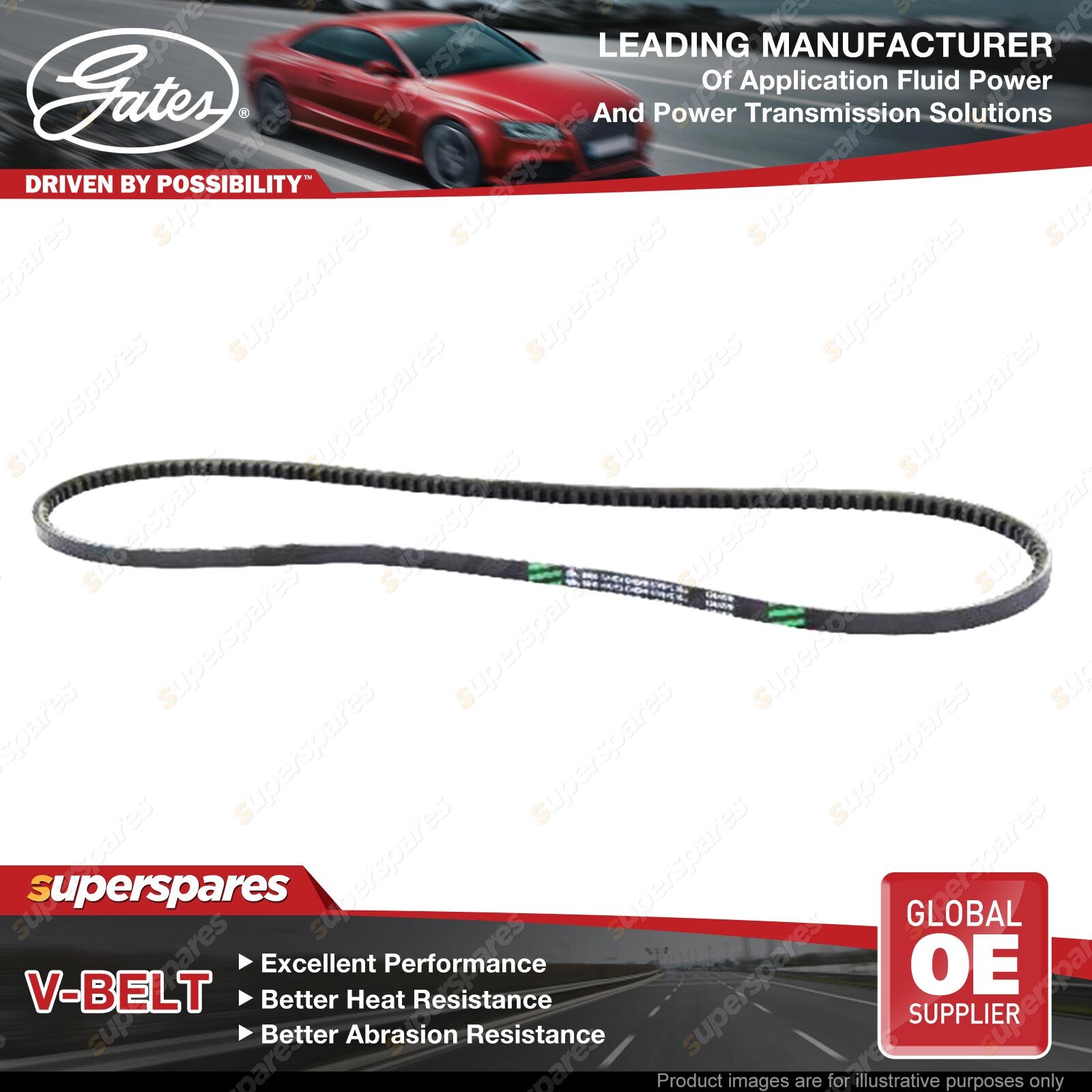 Gates Alternator V Belt Drive Belt for Hino 300 Series 616 RWD Diesel 4