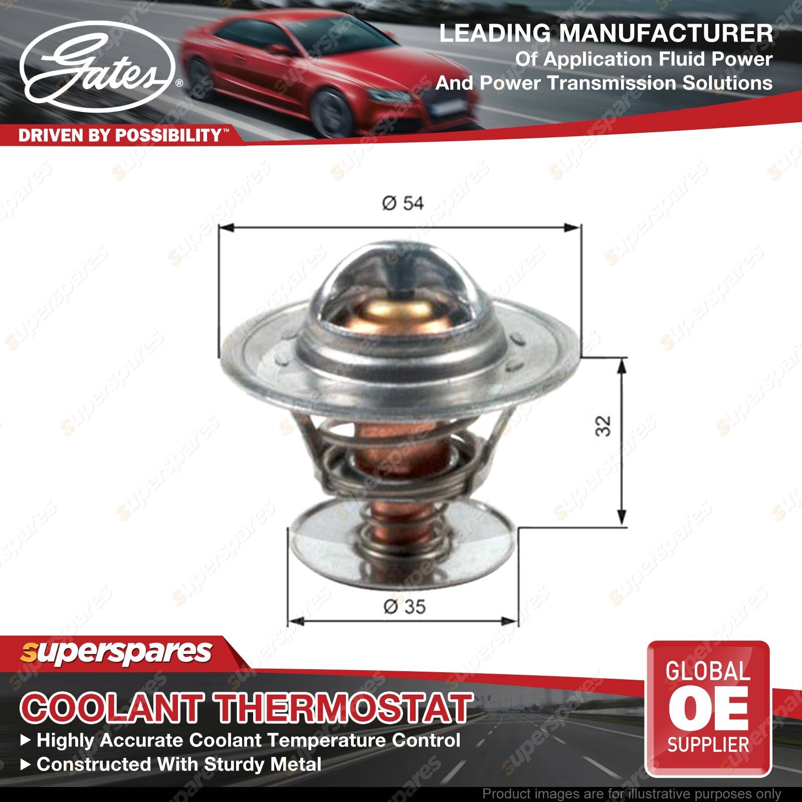 Gates Thermostat Kit for Jaguar EType 8L 8LC XK XJS 8C 8S X27 4.2L 5.3L