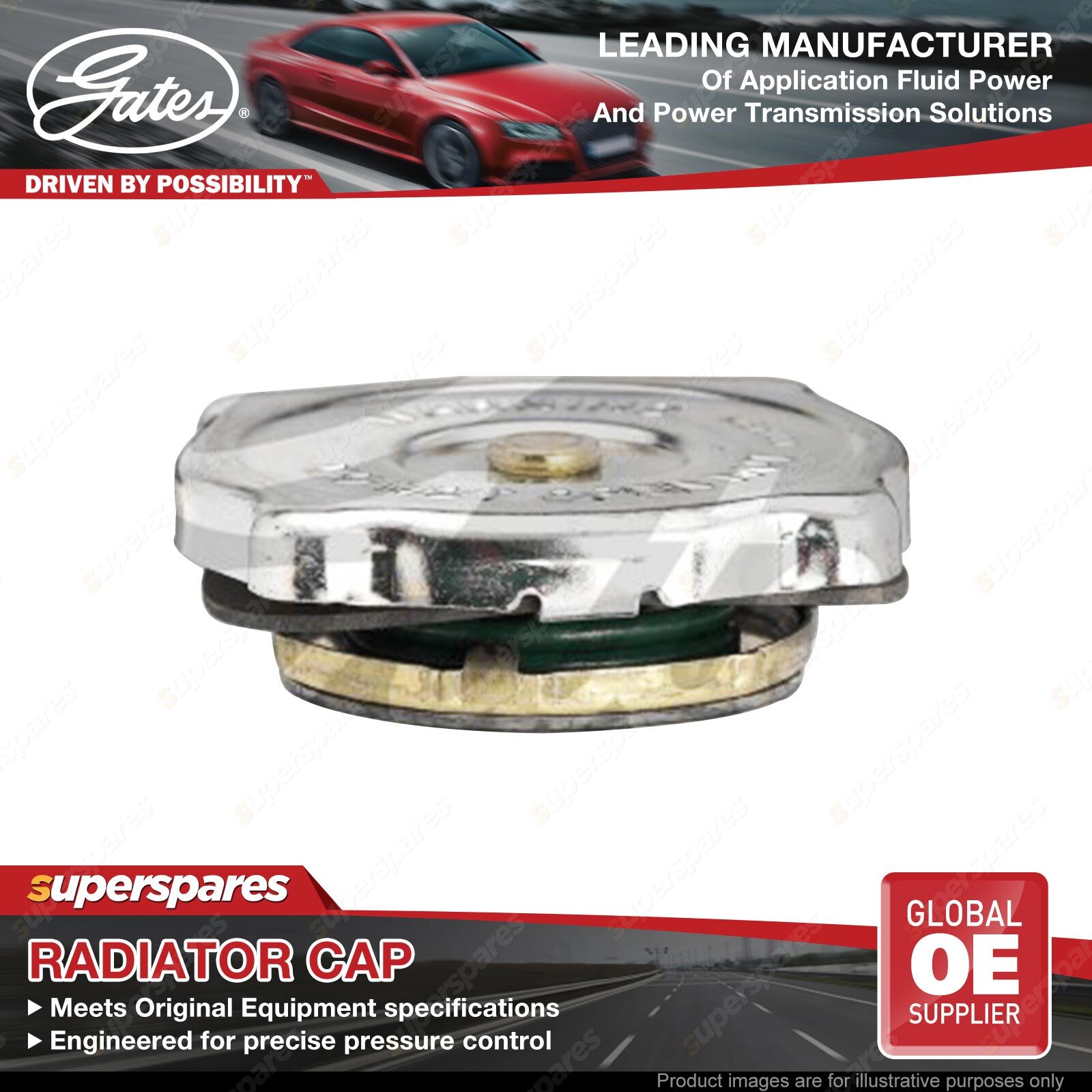 Gates Radiator Cap for Kenworth TSeries T402 T403 T404 T408 T409 T440