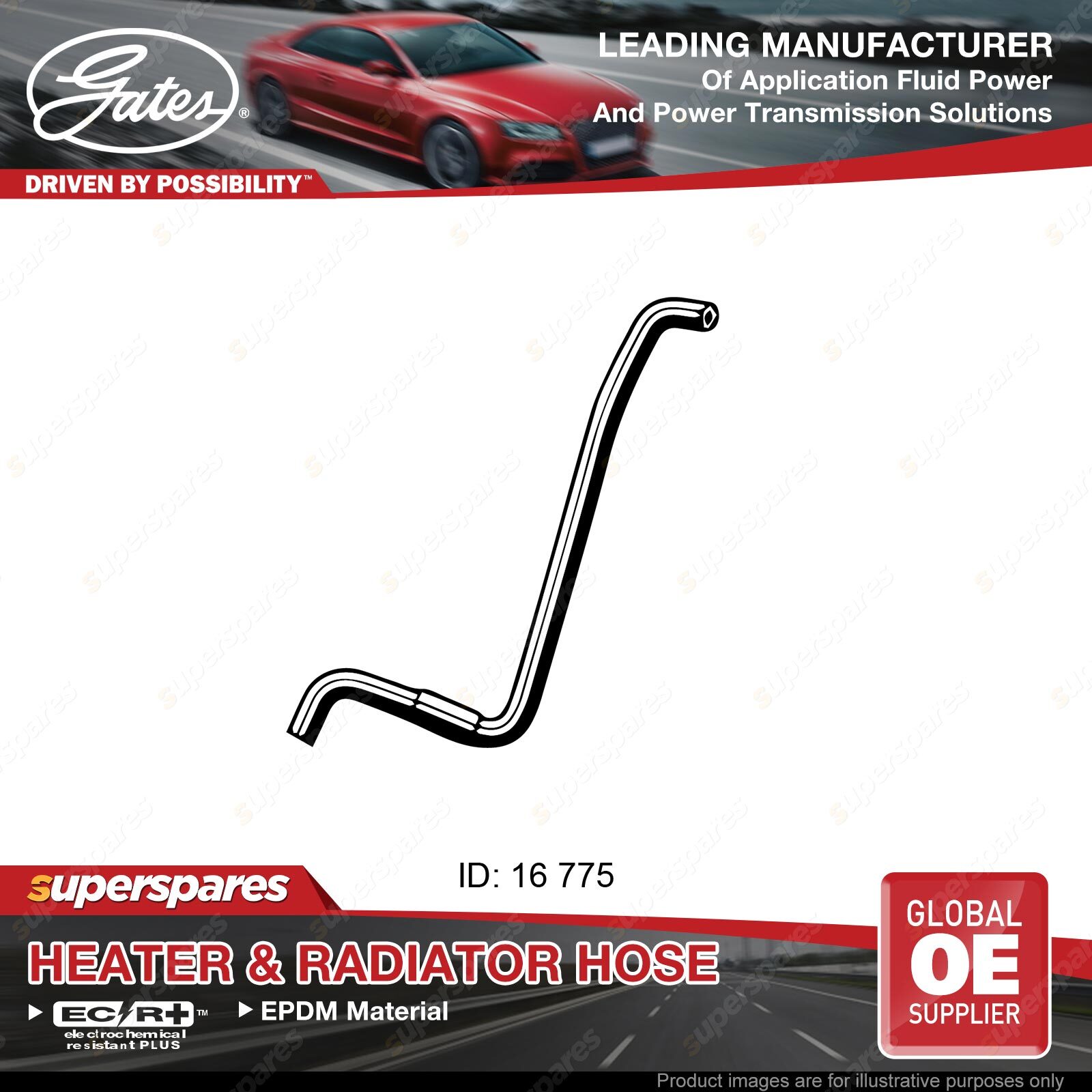 Gates 07-13 Nissan Altima 4-Cyl. 2.5L Heater Inlet Molded Heater Hose