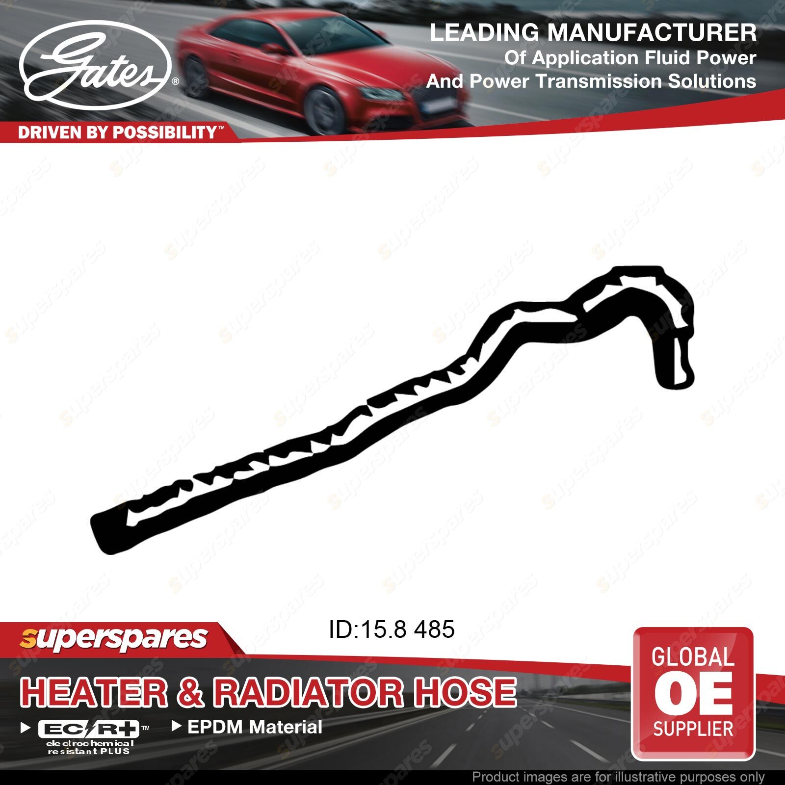 Gates Heater Hose for Nissan Datsun Patrol GU 4.5L TB45E Heater Hose A