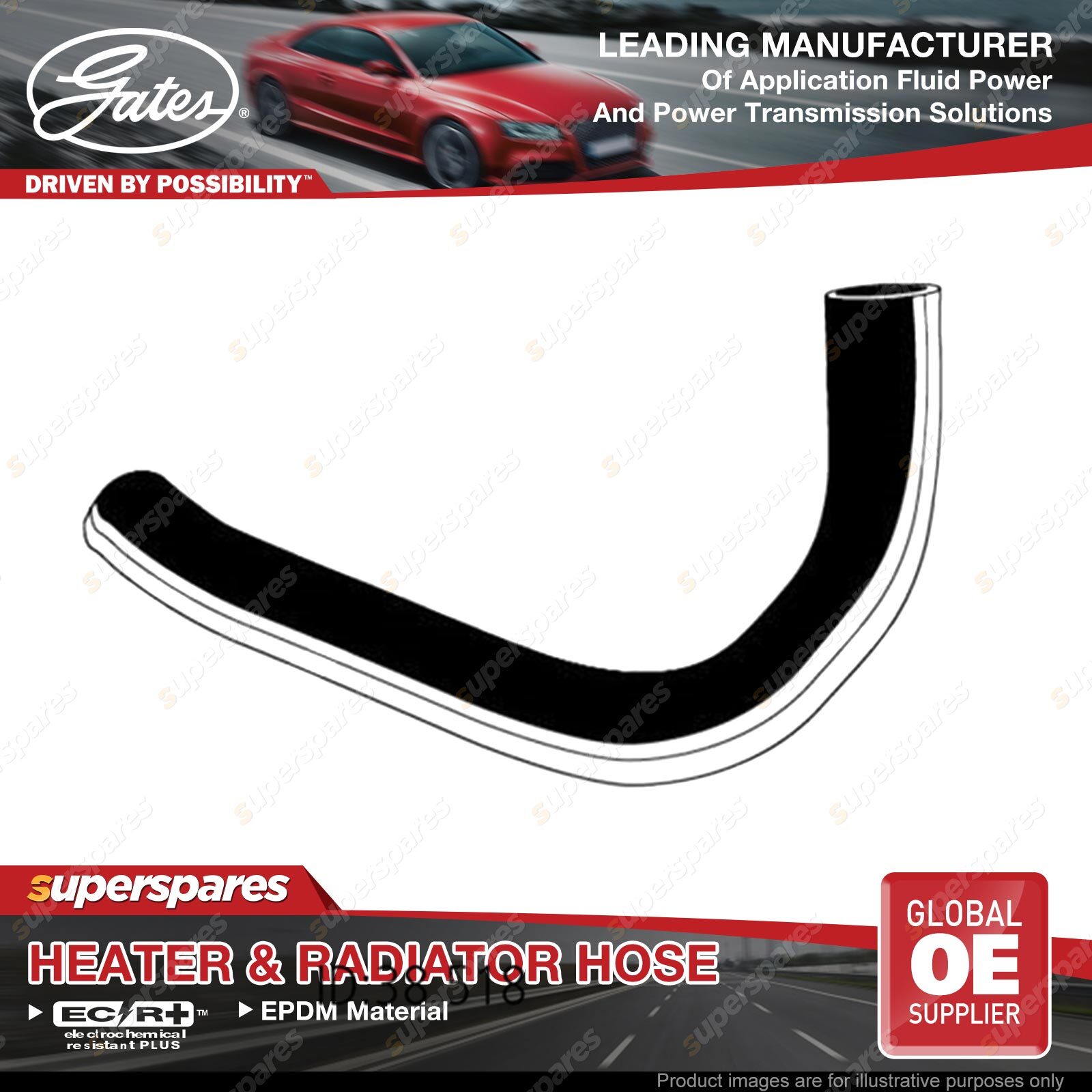 Gates Upper Radiator Hose for Jeep Grand Cherokee WJ Petrol 4.0L 140kW