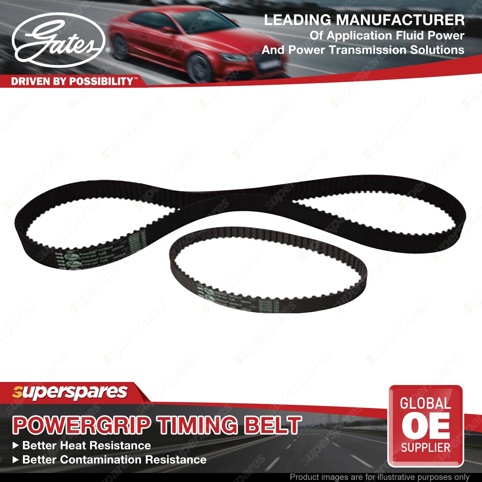 Gates Camshaft & Balancer Shaft Powergrip Timing Belt for Honda Accord