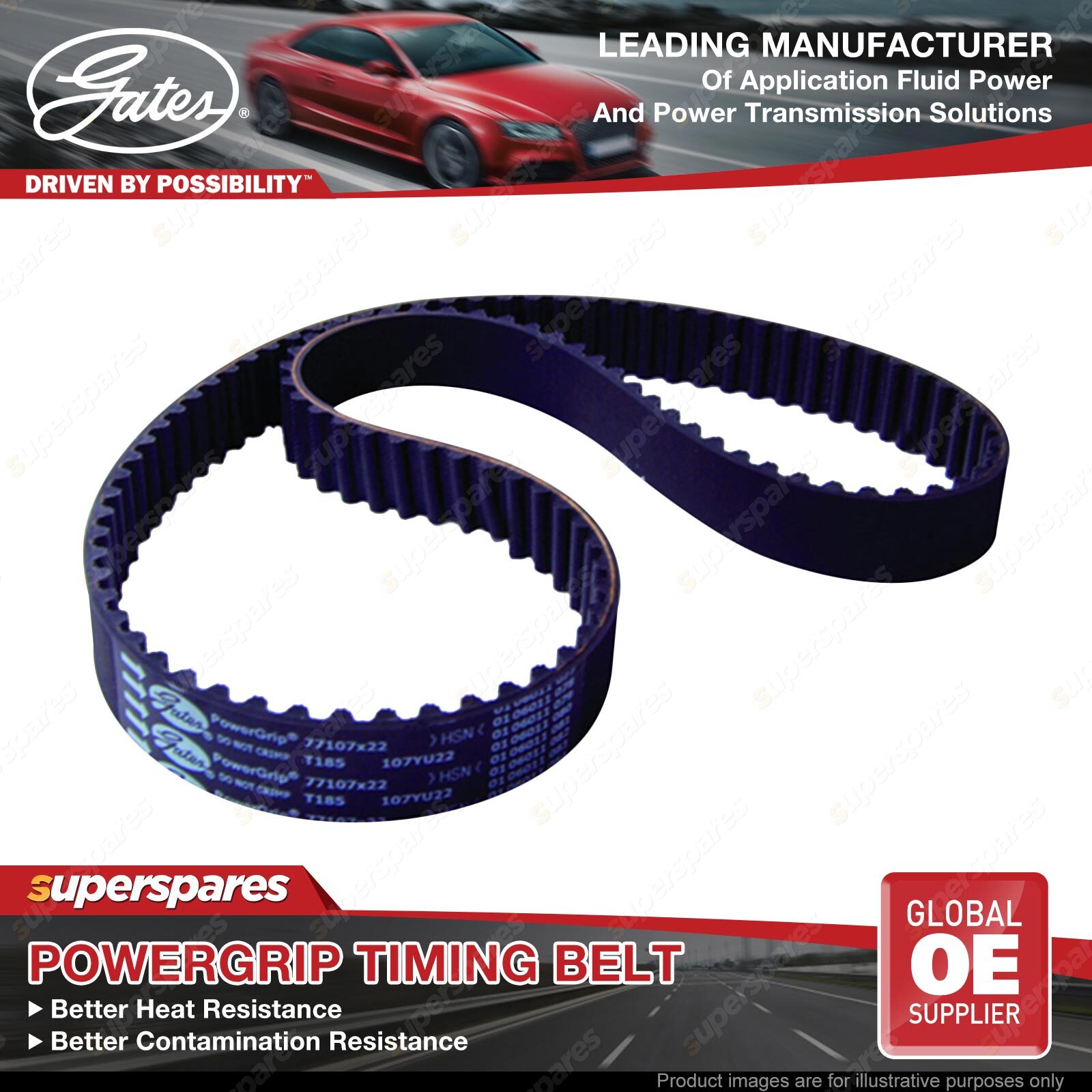 Gates Timing Belt for Ford Festiva WA WB WD WF Laser Capri SA Meteor GC