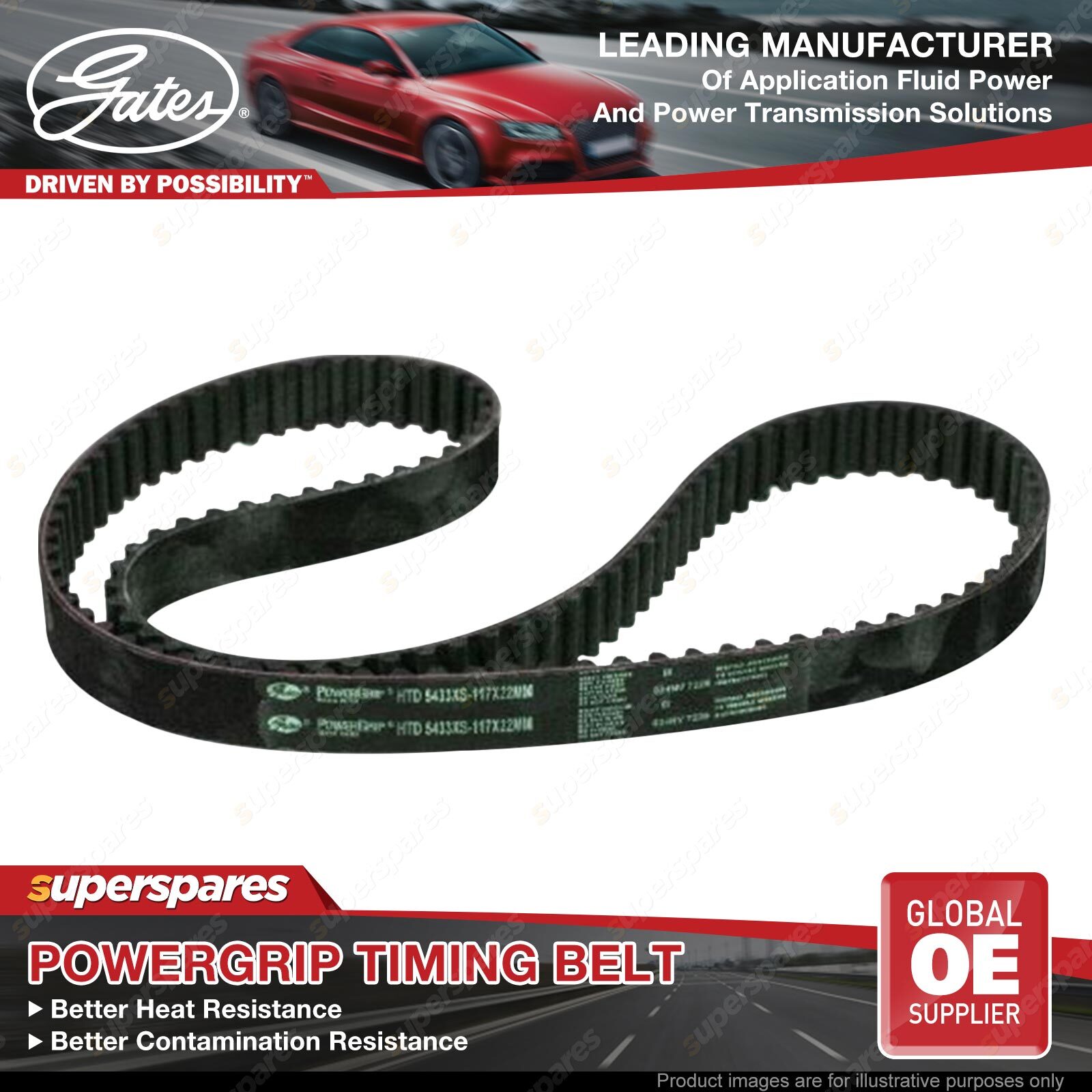 Gates Camshaft Timing Belt for Ford Ecosport Fiesta Fusion Mondeo Puma
