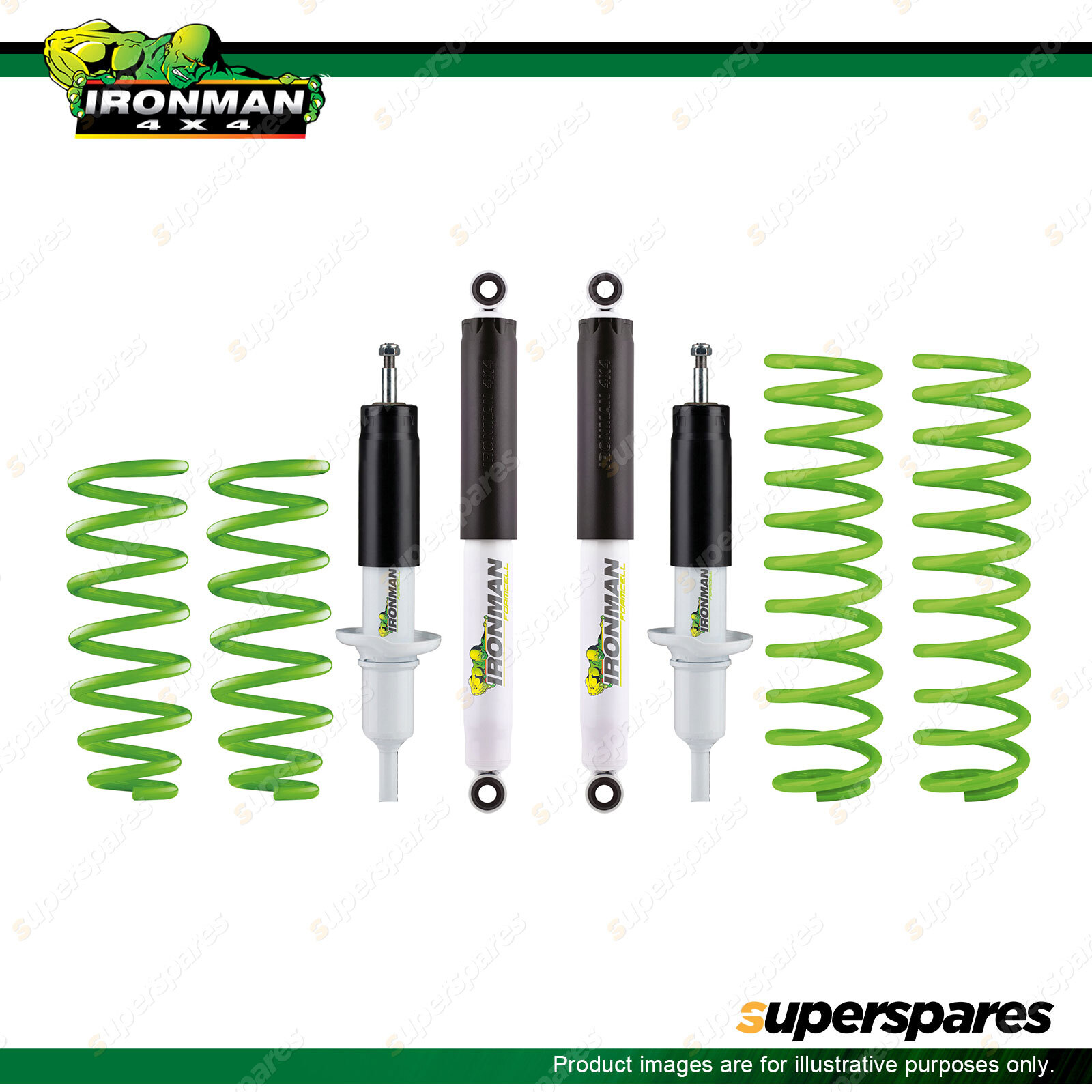 Rear Ironman 4x4 Performance Foam Cell Shocks Suspension Kit FOR003BKF1 4WD