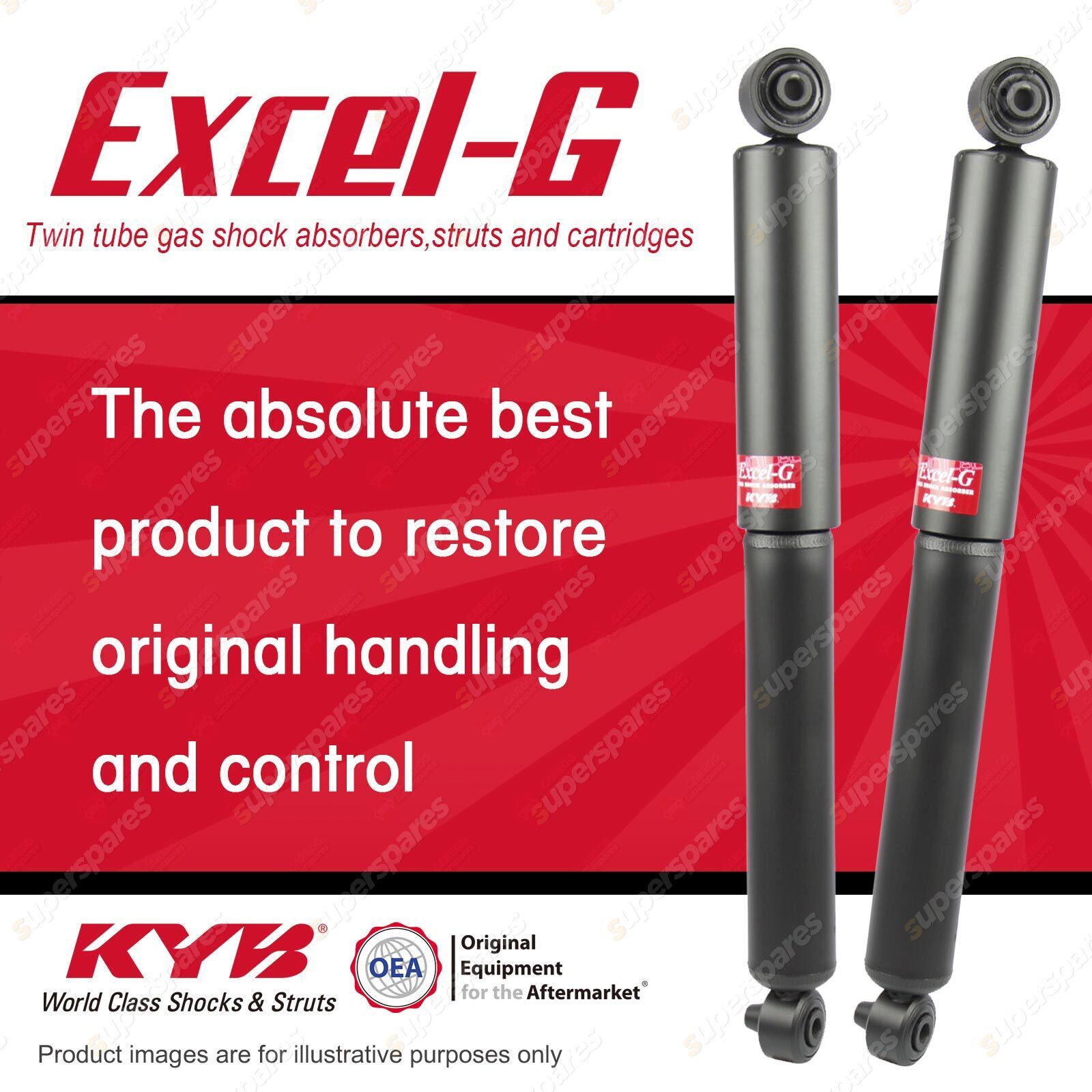 2x Rear KYB ExcelG Shock Absorbers for Ford Falcon BA BF FG FG X XR6