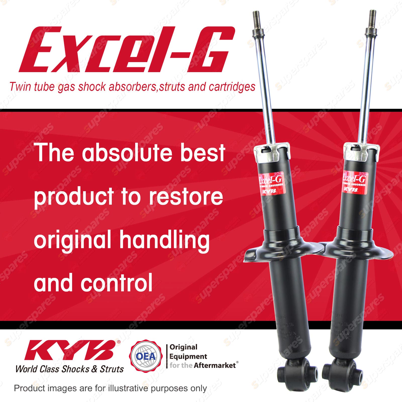 2x Rear KYB ExcelG Shock Absorbers for Subaru XV GP7 FB20A 2.0 F4 AWD