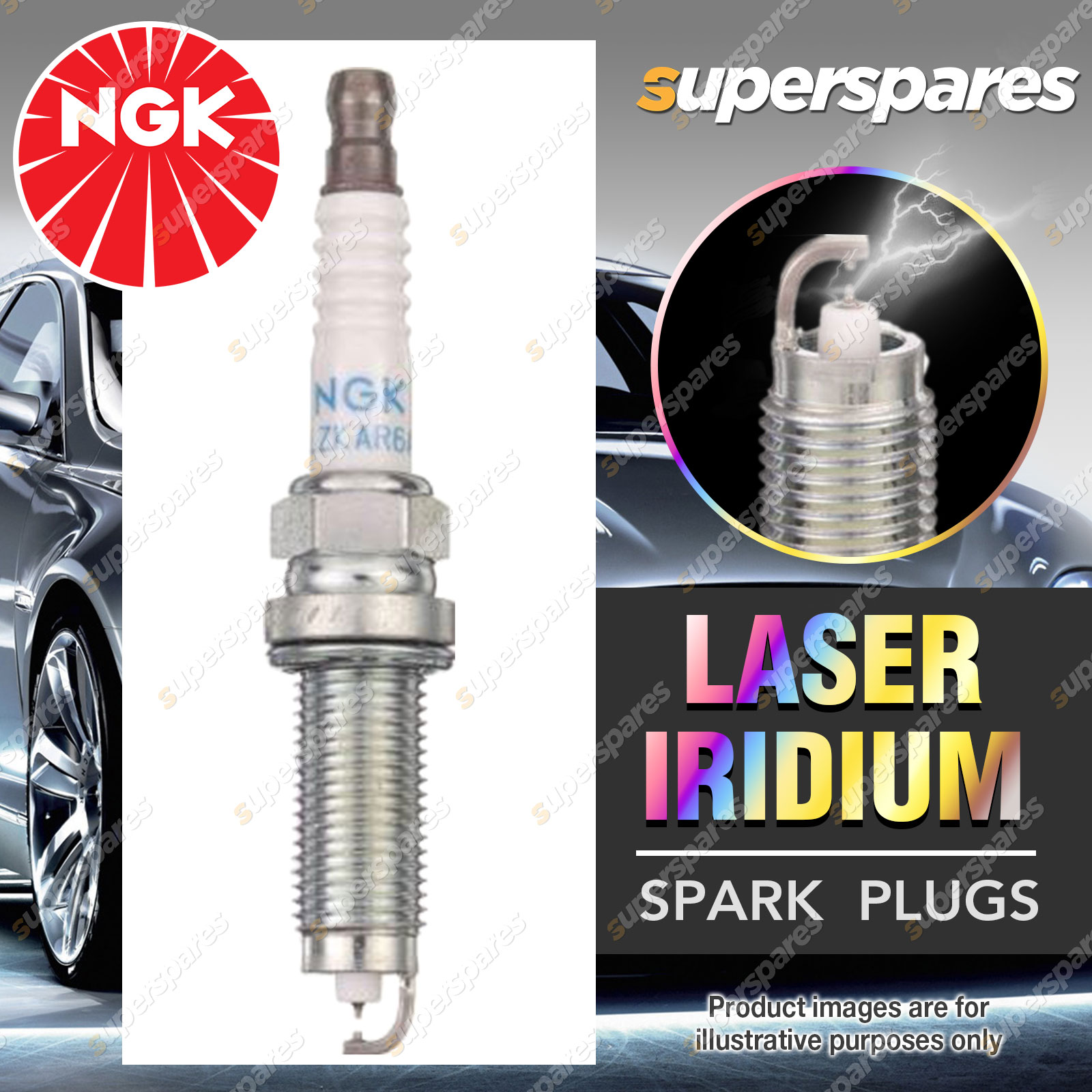 NGK Double Electrode Laser Iridium Spark Plug for Nissan Juke 1.6 2010On
