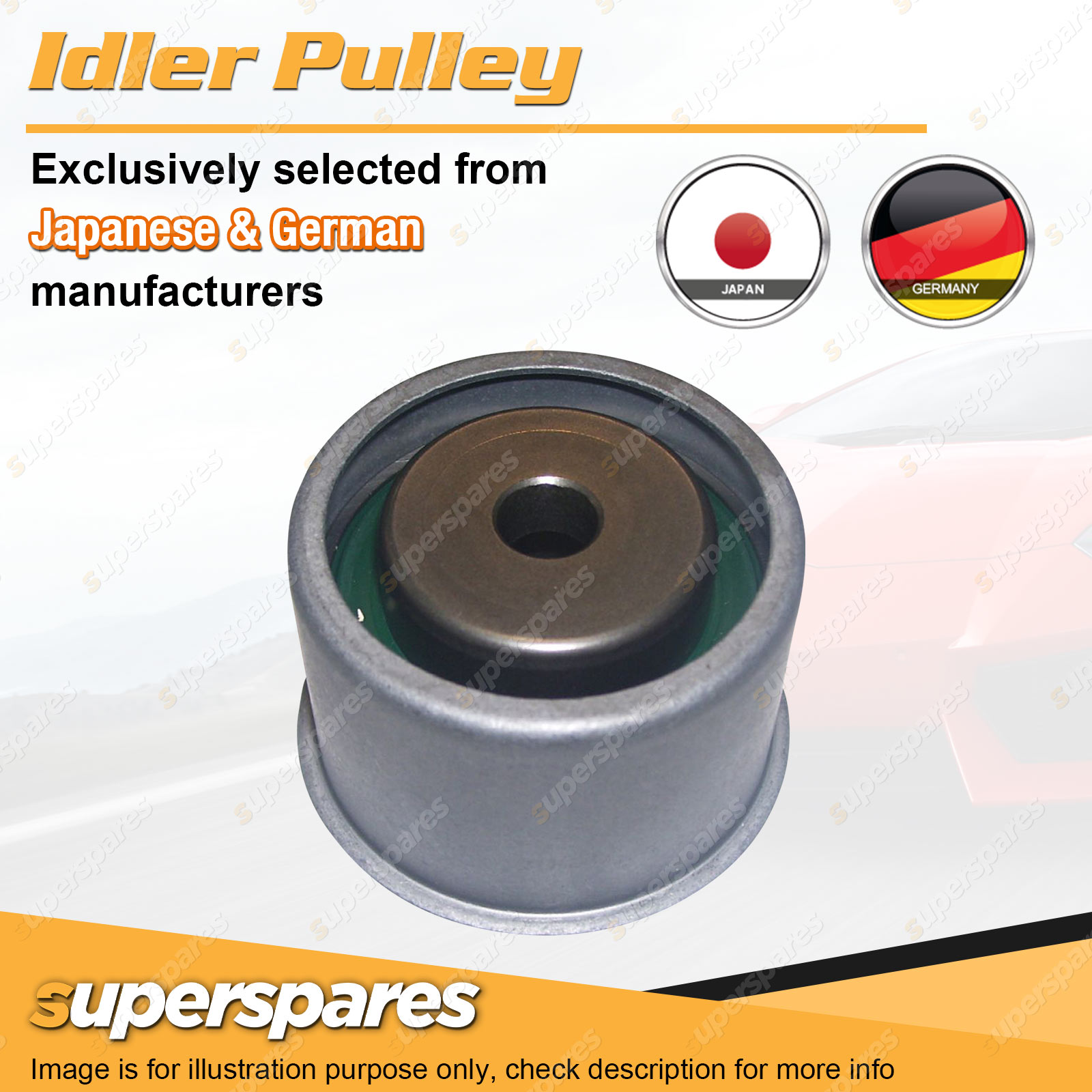 1 Idler Pulley for Kia Sorento BL 3.5L DOHC 24V V6 Petrol G6CU 3497cc 2002 08