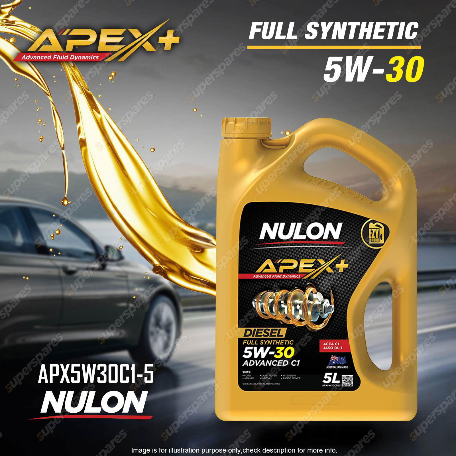 Nulon Full Synthetic 5W-30 Low Emission Diesel Engine Oil ...