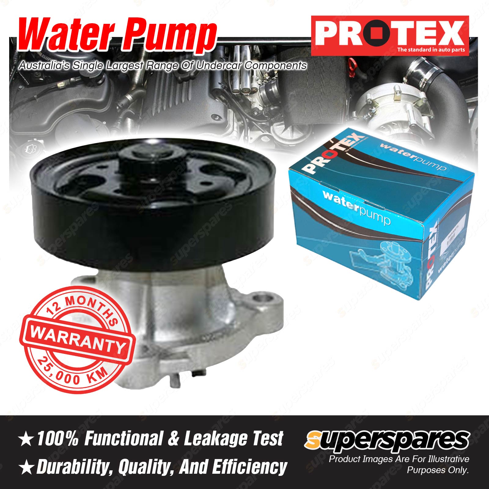 Protex Blue Water Pump for Nissan X Trail T30 T31 2.5L 16V DOHC QR25 DE
