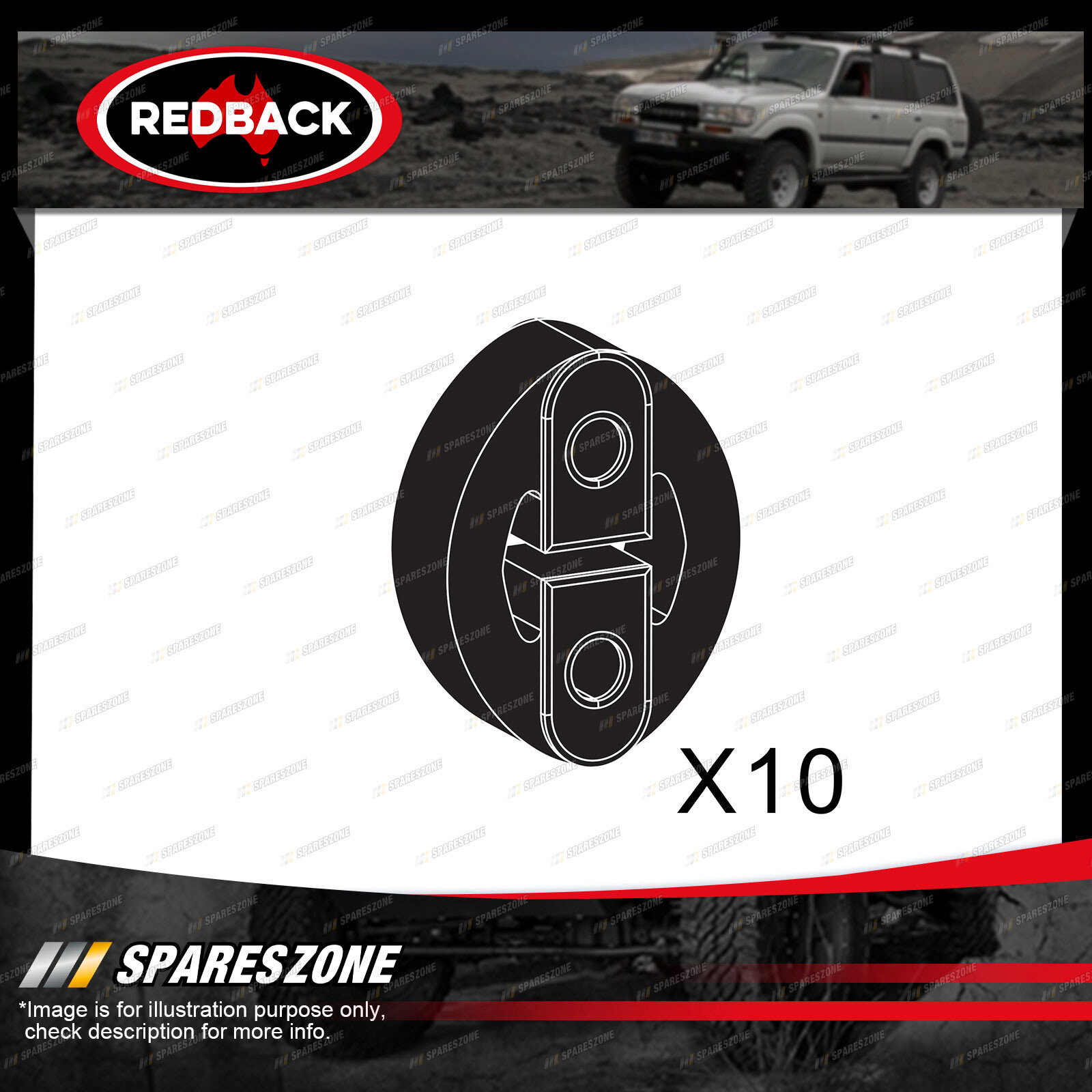 10 Redback Exhaust Mounts for Toyota Tarago Hiace 4 Runner Celica