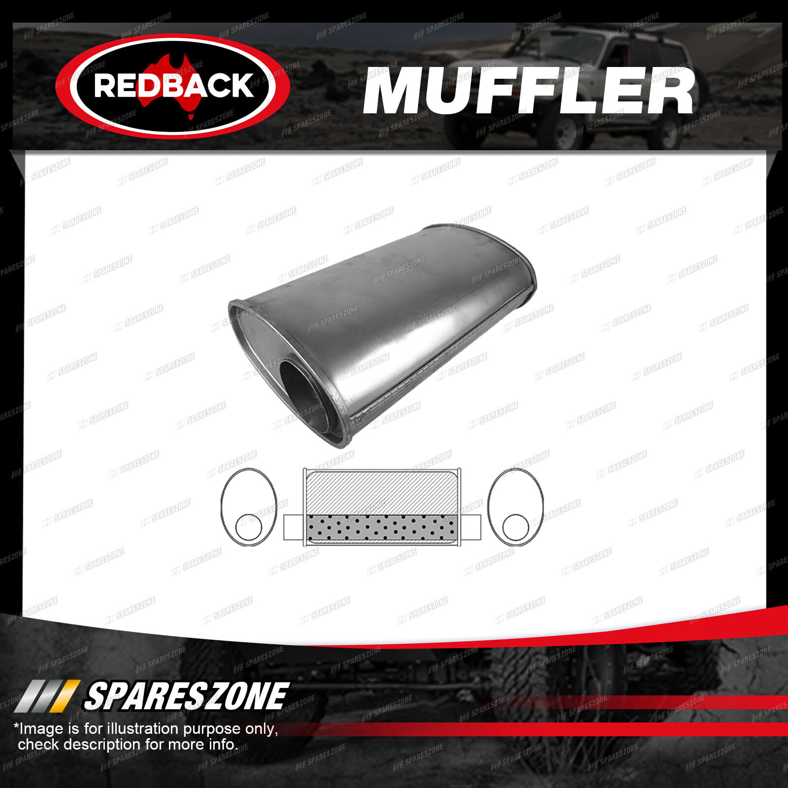 Redback Universal Muffler 8
