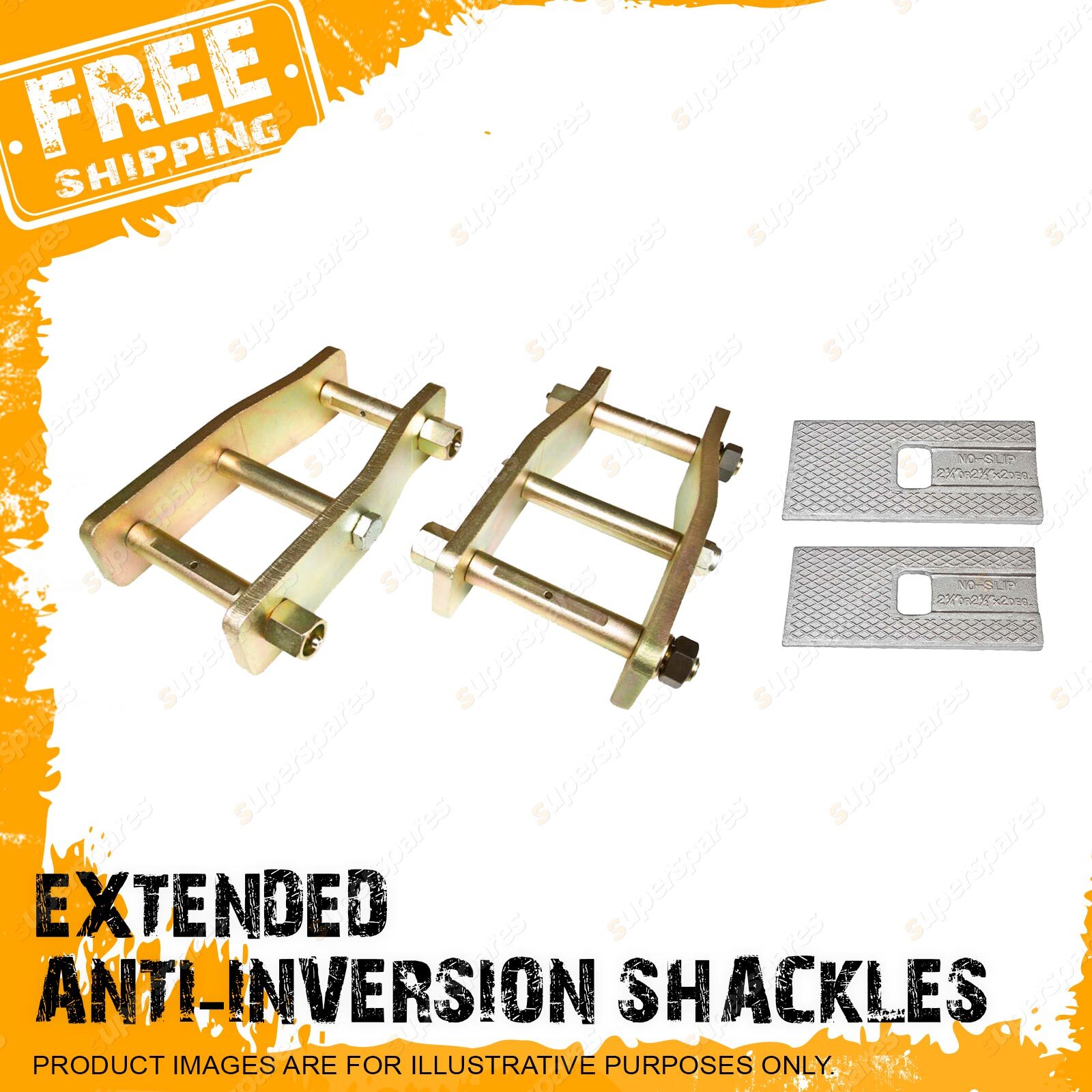 Rear Extended Shackles Leaf Spring Wedges for Toyota 4 Runner LN RN YN